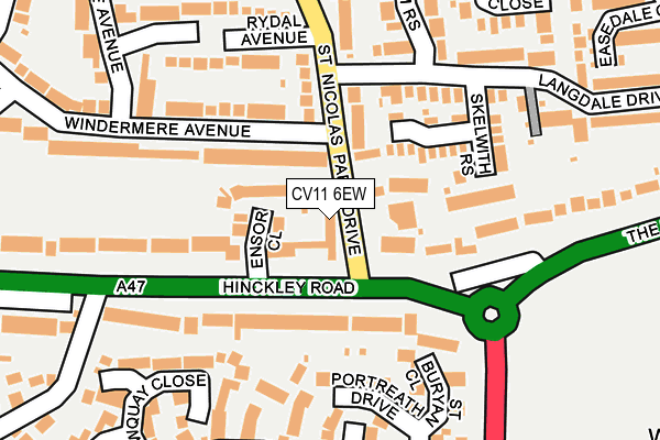 CV11 6EW map - OS OpenMap – Local (Ordnance Survey)