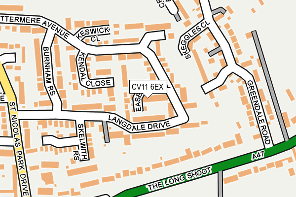 CV11 6EX map - OS OpenMap – Local (Ordnance Survey)