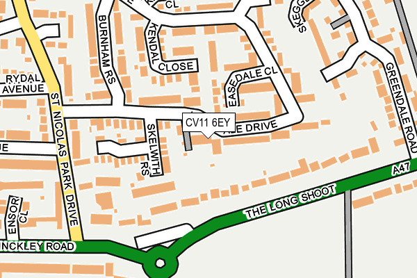 CV11 6EY map - OS OpenMap – Local (Ordnance Survey)