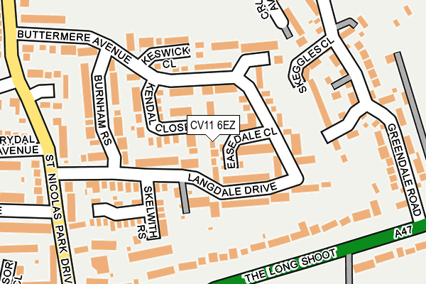 CV11 6EZ map - OS OpenMap – Local (Ordnance Survey)