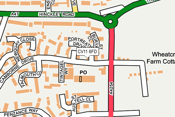 CV11 6FD map - OS OpenMap – Local (Ordnance Survey)