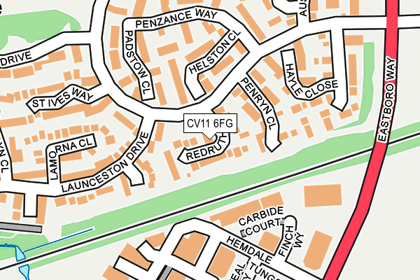 CV11 6FG map - OS OpenMap – Local (Ordnance Survey)