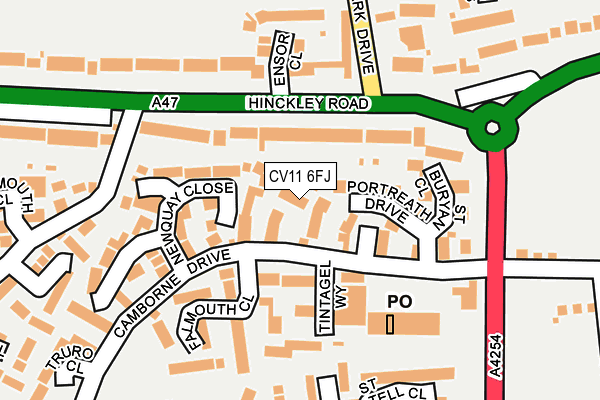 CV11 6FJ map - OS OpenMap – Local (Ordnance Survey)