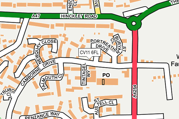 CV11 6FL map - OS OpenMap – Local (Ordnance Survey)