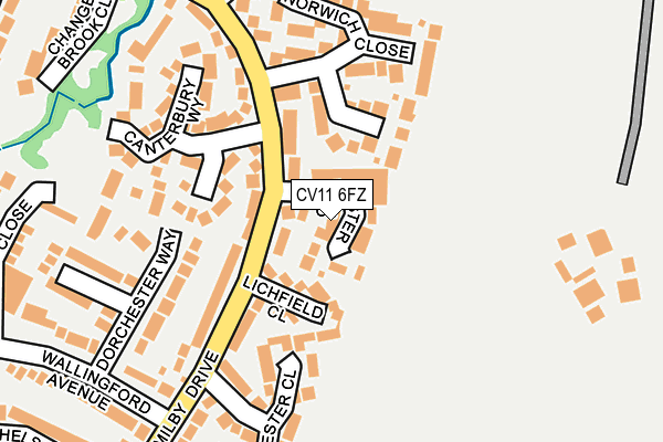 CV11 6FZ map - OS OpenMap – Local (Ordnance Survey)