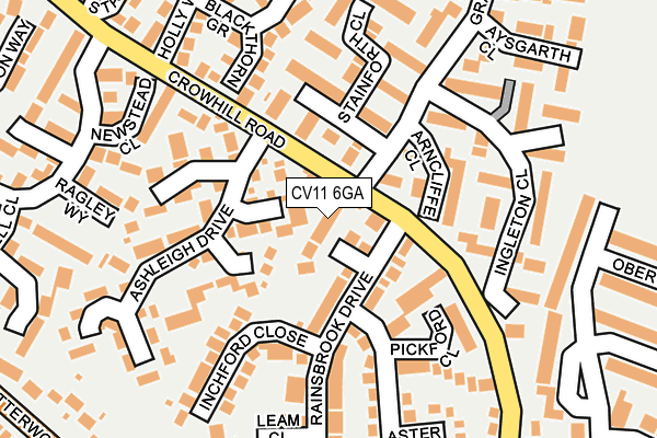 CV11 6GA map - OS OpenMap – Local (Ordnance Survey)
