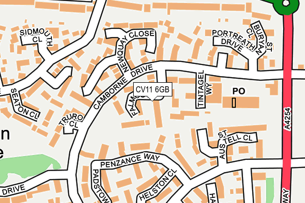 CV11 6GB map - OS OpenMap – Local (Ordnance Survey)