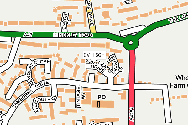 CV11 6GH map - OS OpenMap – Local (Ordnance Survey)