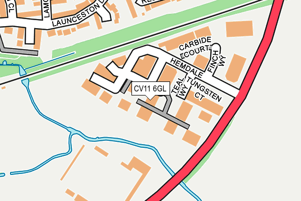 CV11 6GL map - OS OpenMap – Local (Ordnance Survey)