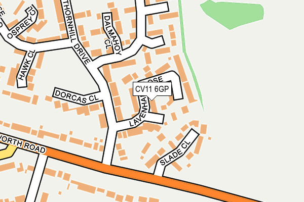 CV11 6GP map - OS OpenMap – Local (Ordnance Survey)