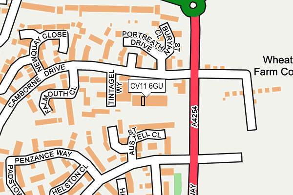CV11 6GU map - OS OpenMap – Local (Ordnance Survey)