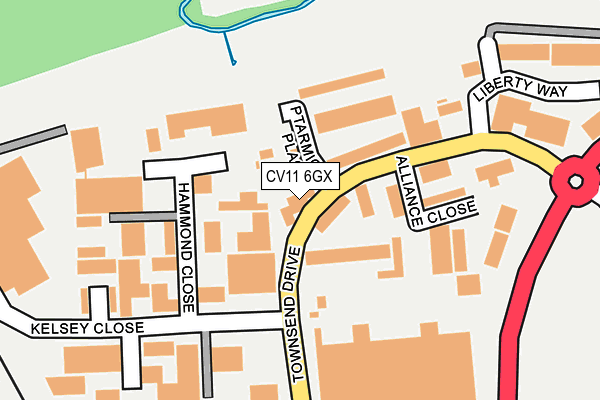 CV11 6GX map - OS OpenMap – Local (Ordnance Survey)