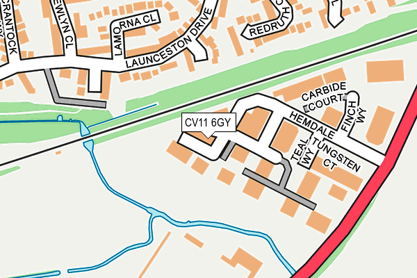 CV11 6GY map - OS OpenMap – Local (Ordnance Survey)