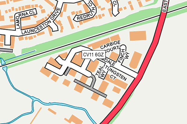 CV11 6GZ map - OS OpenMap – Local (Ordnance Survey)