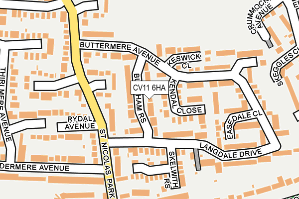 CV11 6HA map - OS OpenMap – Local (Ordnance Survey)