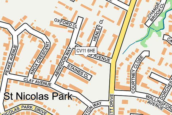 CV11 6HE map - OS OpenMap – Local (Ordnance Survey)