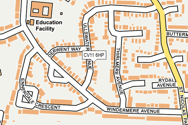 CV11 6HP map - OS OpenMap – Local (Ordnance Survey)