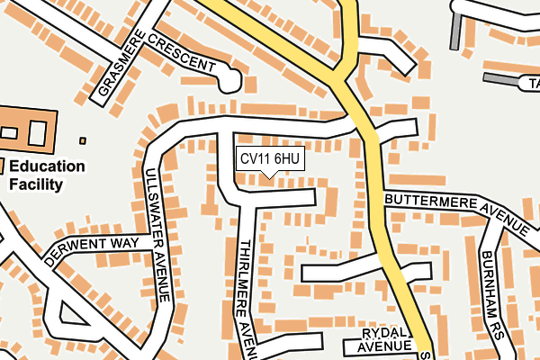 CV11 6HU map - OS OpenMap – Local (Ordnance Survey)