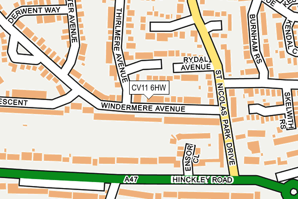 CV11 6HW map - OS OpenMap – Local (Ordnance Survey)