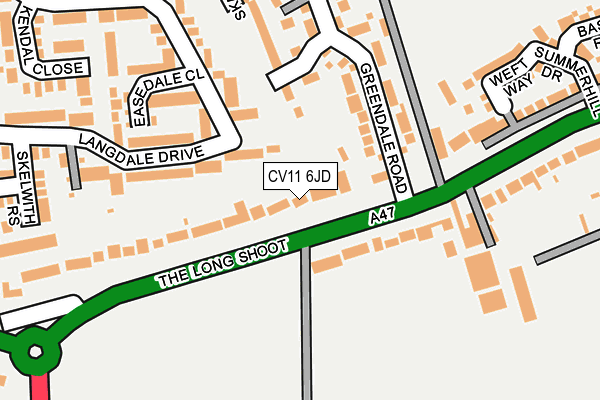 CV11 6JD map - OS OpenMap – Local (Ordnance Survey)