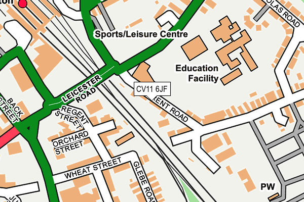 CV11 6JF map - OS OpenMap – Local (Ordnance Survey)