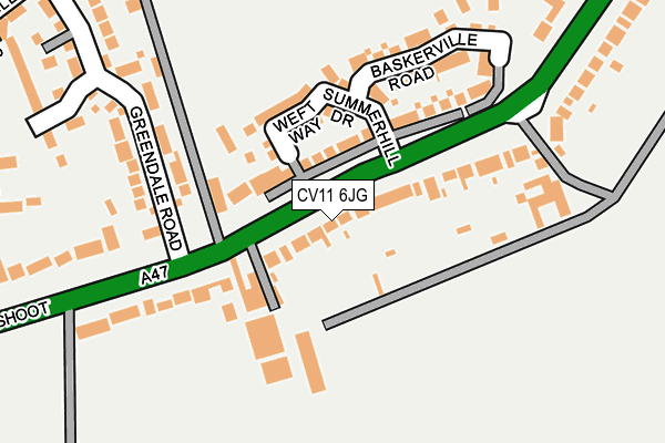 CV11 6JG map - OS OpenMap – Local (Ordnance Survey)