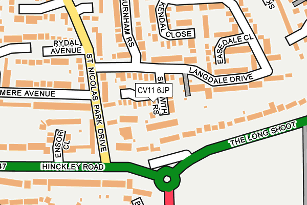 CV11 6JP map - OS OpenMap – Local (Ordnance Survey)