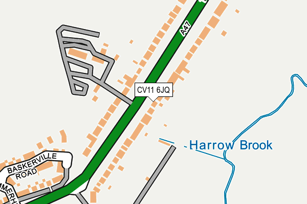 CV11 6JQ map - OS OpenMap – Local (Ordnance Survey)