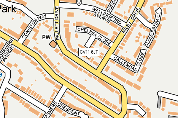 CV11 6JT map - OS OpenMap – Local (Ordnance Survey)