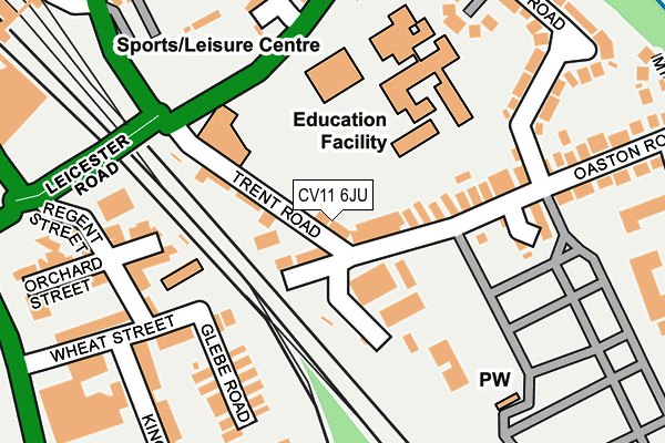 CV11 6JU map - OS OpenMap – Local (Ordnance Survey)