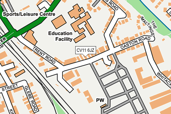 CV11 6JZ map - OS OpenMap – Local (Ordnance Survey)