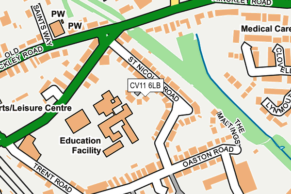 CV11 6LB map - OS OpenMap – Local (Ordnance Survey)