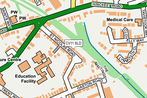 CV11 6LD map - OS OpenMap – Local (Ordnance Survey)