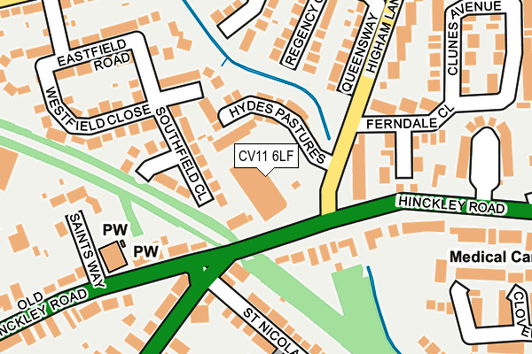 CV11 6LF map - OS OpenMap – Local (Ordnance Survey)