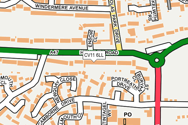 CV11 6LL map - OS OpenMap – Local (Ordnance Survey)