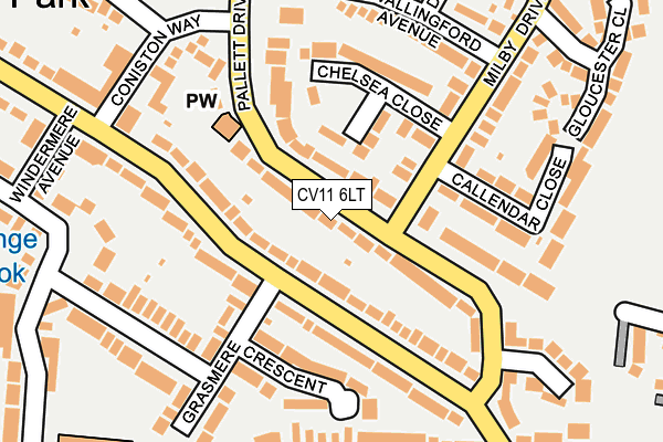 CV11 6LT map - OS OpenMap – Local (Ordnance Survey)