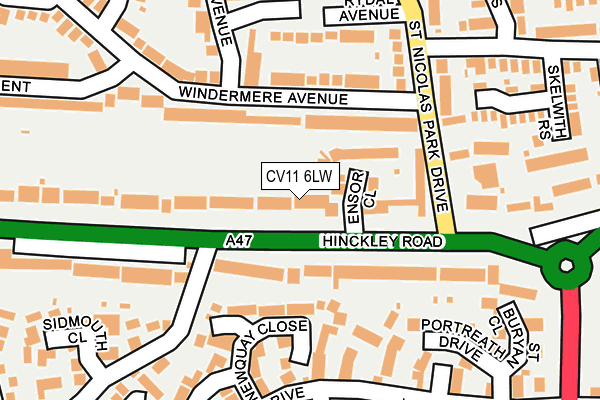 CV11 6LW map - OS OpenMap – Local (Ordnance Survey)