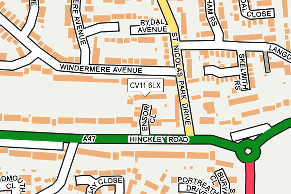 CV11 6LX map - OS OpenMap – Local (Ordnance Survey)