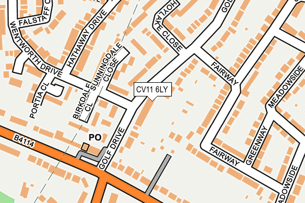 CV11 6LY map - OS OpenMap – Local (Ordnance Survey)