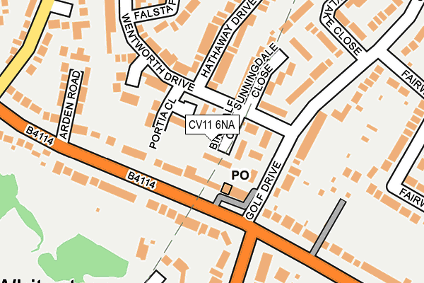 CV11 6NA map - OS OpenMap – Local (Ordnance Survey)