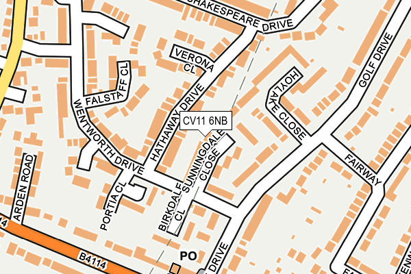 CV11 6NB map - OS OpenMap – Local (Ordnance Survey)