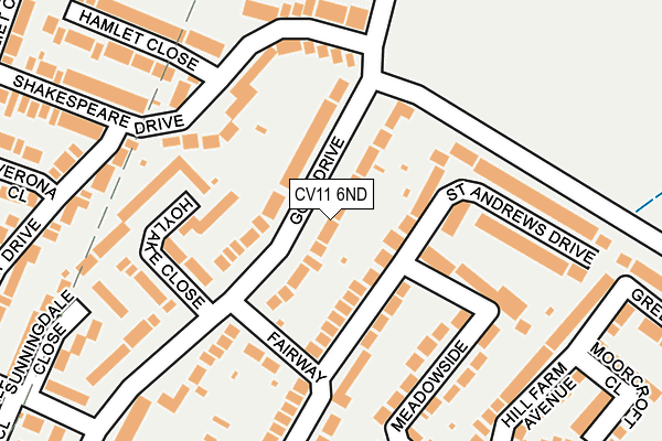 CV11 6ND map - OS OpenMap – Local (Ordnance Survey)