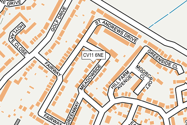 CV11 6NE map - OS OpenMap – Local (Ordnance Survey)