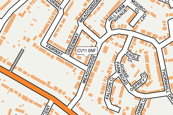 CV11 6NF map - OS OpenMap – Local (Ordnance Survey)