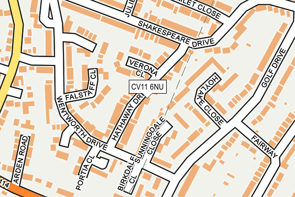 CV11 6NU map - OS OpenMap – Local (Ordnance Survey)