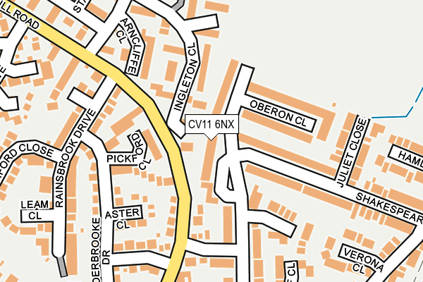 CV11 6NX map - OS OpenMap – Local (Ordnance Survey)