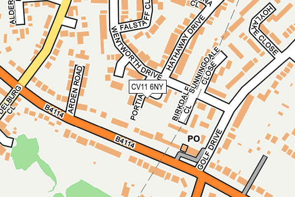 CV11 6NY map - OS OpenMap – Local (Ordnance Survey)