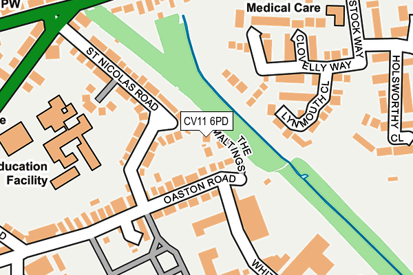 CV11 6PD map - OS OpenMap – Local (Ordnance Survey)