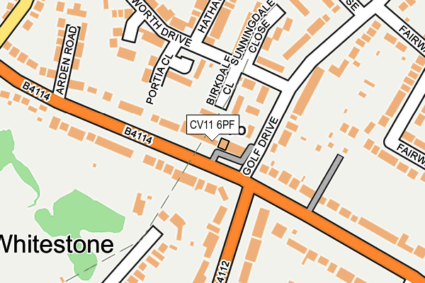 CV11 6PF map - OS OpenMap – Local (Ordnance Survey)