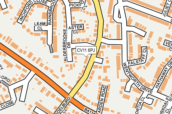 CV11 6PJ map - OS OpenMap – Local (Ordnance Survey)